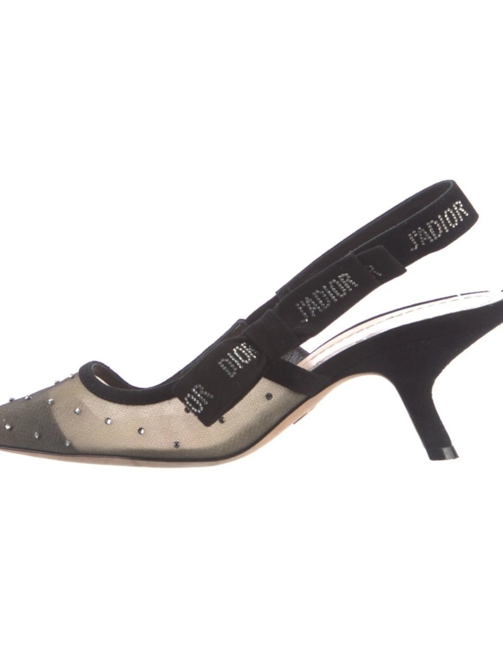Dior J'Adior Mesh Black Slingback Pumps